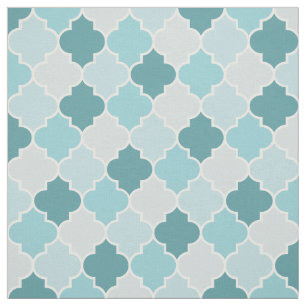 Tela Azules Marroquíes, Latticework, quatrefoil