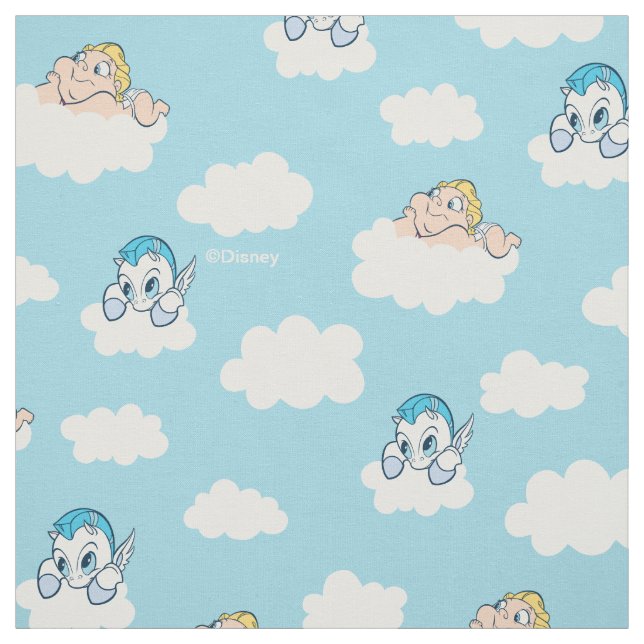 Tela Baby Hercules and Pegasus Cloud Pattern Fabric (Retal)