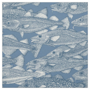 Tela bacalao del Atlántico denim cobalto