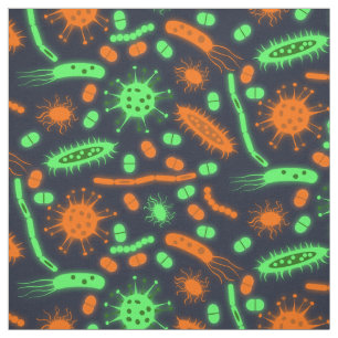 Tela Bacterias Brillantes Microorganismo tóxico naranja