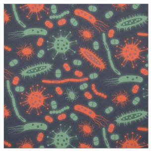 Tela Bacterias Brillantes Microorganismo verde rojo