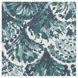 Tela BAHÍA MONTEREY MERMAID Costa de vieiras índigo