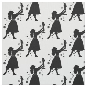 Tela Bailarina y cascanueces en el navidad