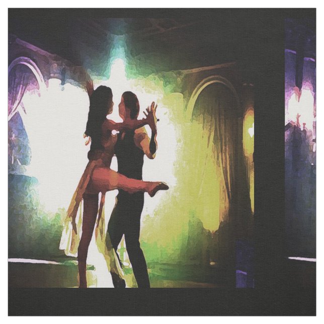 Tela Bailarines bailando pareja (Retal)