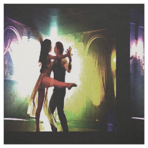 Tela Bailarines que bailan pares