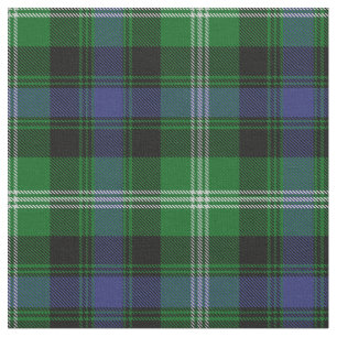 Tela Baillie del tartán verde del clan de Polkemett