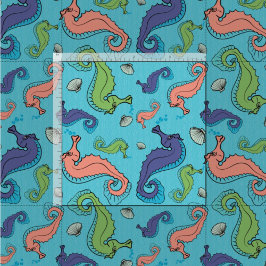 Tela Bajo el mar - Hipómetros juguetones marinos y patr