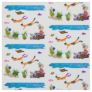 Tela Bajo paisaje marino