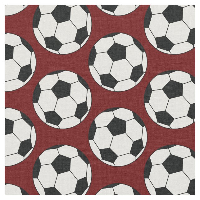 Tela Balas de fútbol Maroon Burgundy (De cerca)