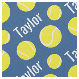 Tela Balas de tenis marca azul tejido deportivo