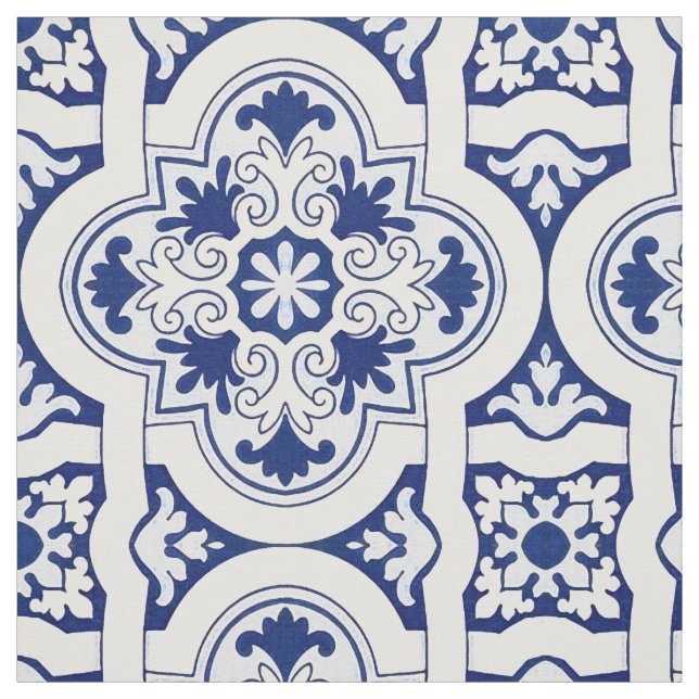 Tela Baldosa azul portuguesa (Retal)