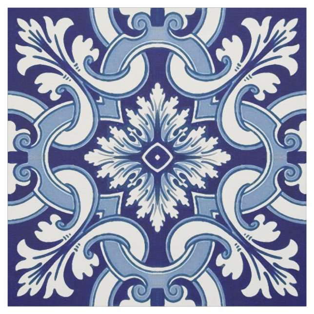 Tela Baldosa azul portuguesa (Retal)