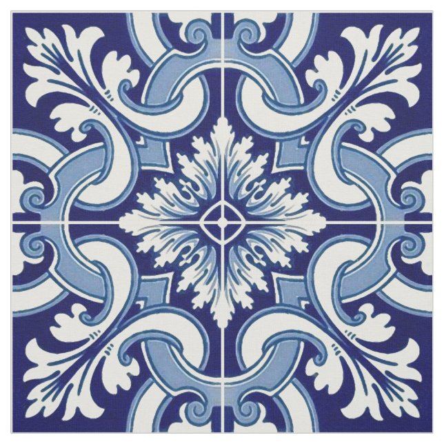 Tela Baldosa azul portuguesa (Retal)
