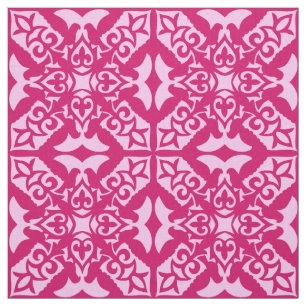 Tela Baldosa marroquí - fucsia y rosa pálido