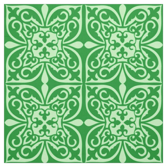 Tela Baldosa marroquí - verde esmeralda (Retal)