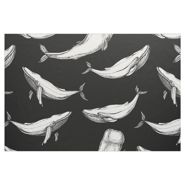 Tela Ballenas negras ("Cuarto gordo" (fat quarter))