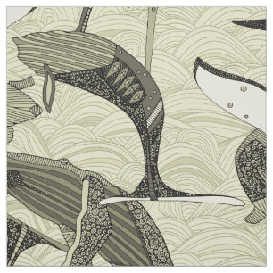 Tela ballenas y ondas naturales