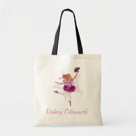 Tela Ballerina chica nombre personalizado bolso de ball