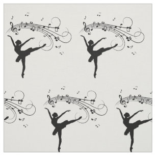 Tela Ballerina Dancing with Music Notes