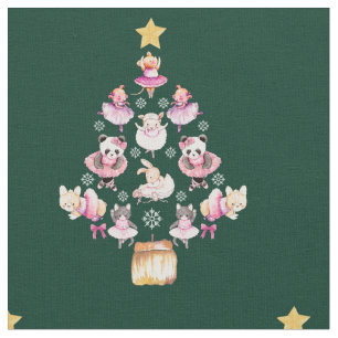 Tela Ballet Animales Ballerina Árbol de Navidad