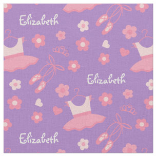 Tela Ballet Ballerina Personalizado Fabric Púrpura Pin