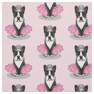 Tela Ballet Ballerina Princess Boston Terrier (negro)