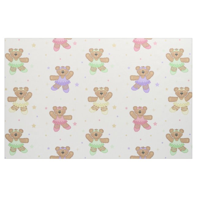 Tela Ballet Ballerina Teddy Bears ("Cuarto gordo" (fat quarter))