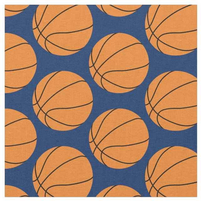 Tela Baloncesto Bolas de deporte Marina Azul (De cerca)