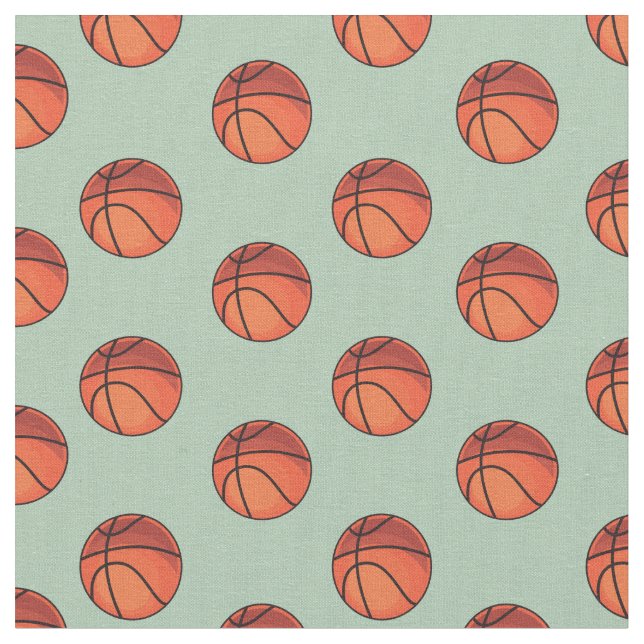 Tela Baloncesto en Sage Green (De cerca)