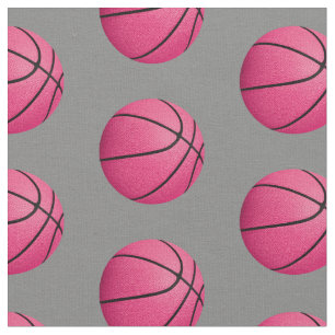 Tela baloncesto rosa en gris cualquier patrón de deport