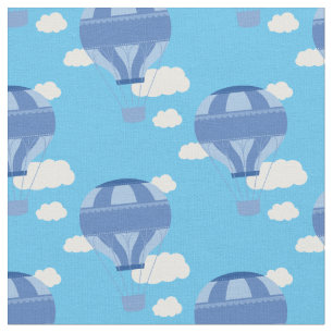 Tela Balones de aire caliente azul