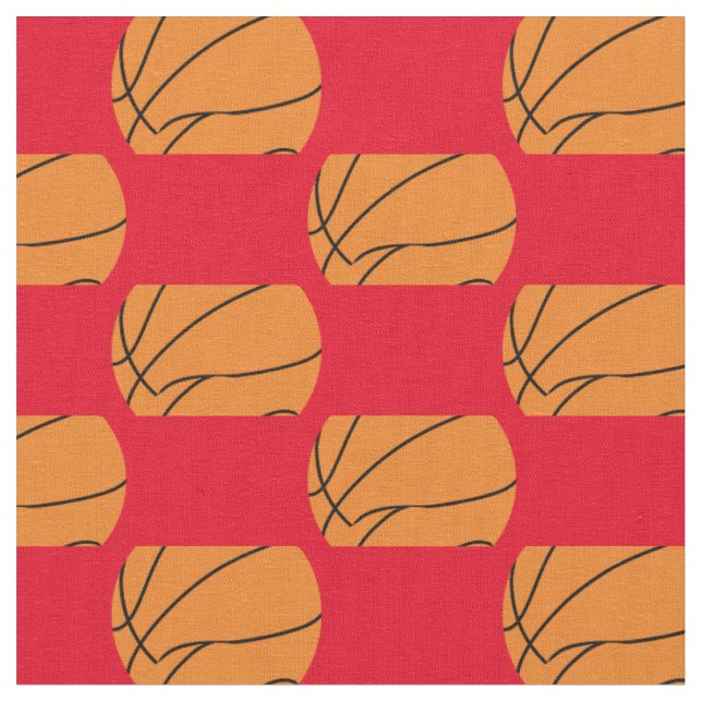 Tela Balones de Baloncesto Deportes Rojo (De cerca)