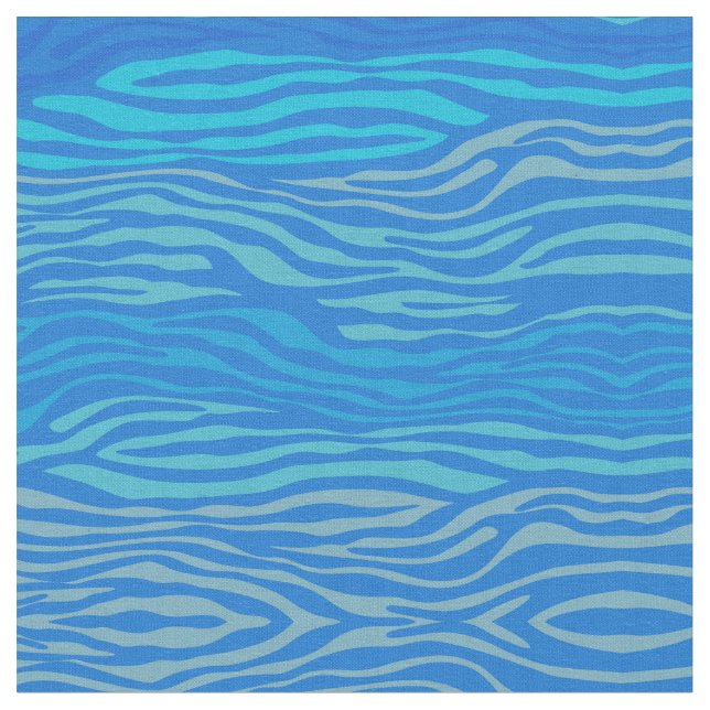 Tela Banda de cebra azul (De cerca)