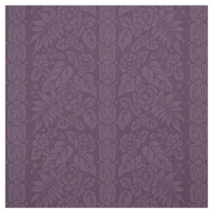 Tela Banda floral 1885, berenjena oscura