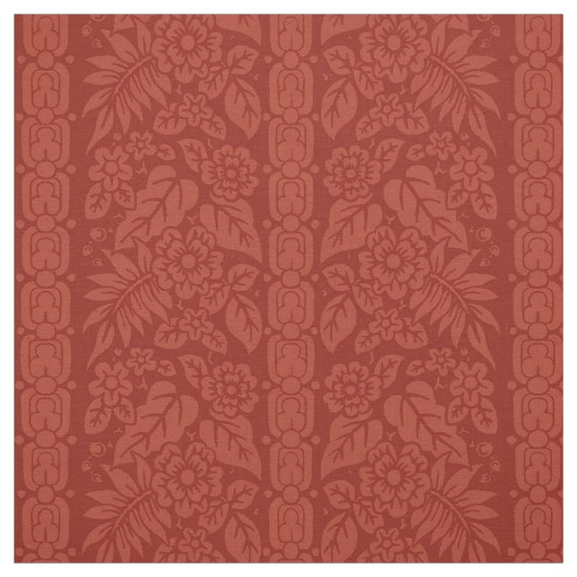 Tela Banda Floral 1885, Rojo amapola (Retal)