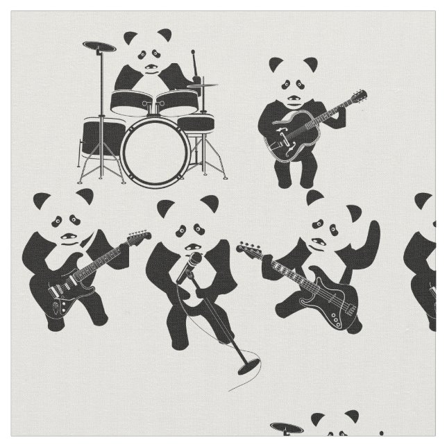 Tela Banda Panda Bear Cute (De cerca)