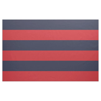 Tela Bandas anchas azul y rojo de la marina a gran esca