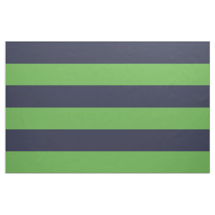 Tela Bandas anchas azul y verde de la marina a gran esc