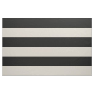 Tela Bandas anchas de color negro y beige de gran escal