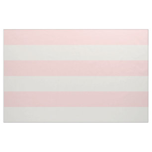 Tela Bandas anchas de marfil y rosa claro a gran escala