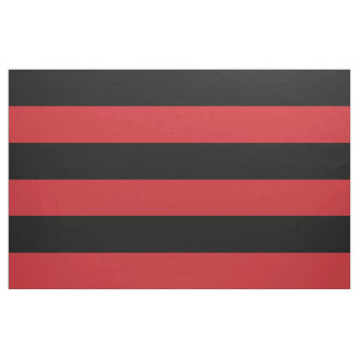 Tela Bandas anchas en negro y rojo de gran escala
