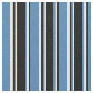Tela Bandas azul, negro y blanco