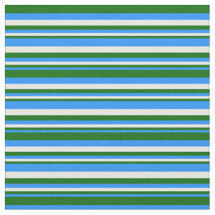 Tela Bandas azul, verde oscuro y blanco