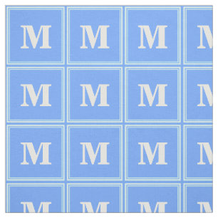 Tela Bandas azules del cielo monogramo