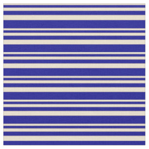 Tela Bandas Beige y Azul Oscuro