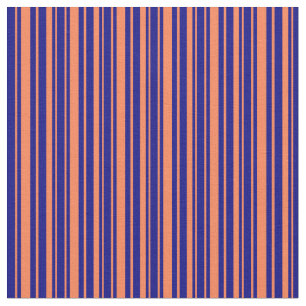 Tela Bandas corales y azules