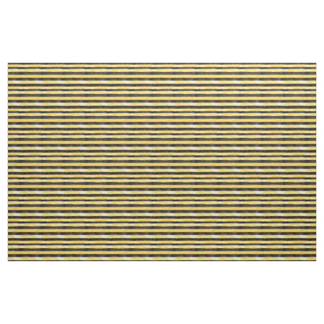 Tela Bandas de abejas de oro negro (Yarda)