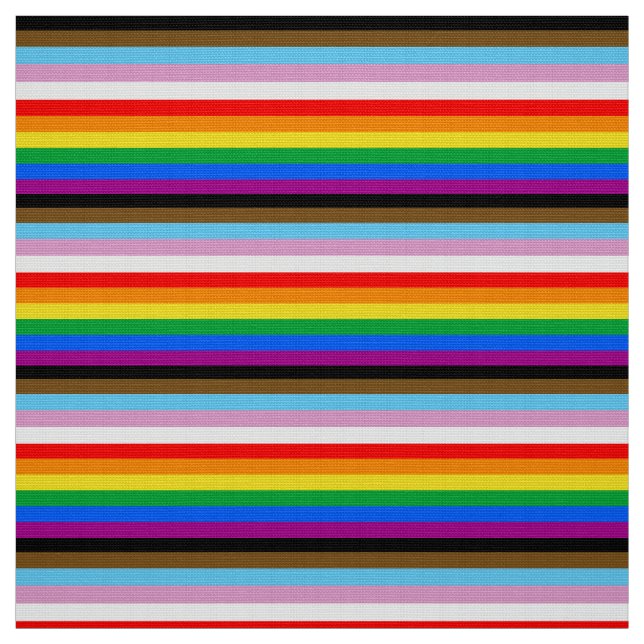 Tela Bandas de bandera de progreso LGBTQ+ (Retal)