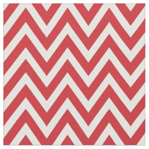 Tela Bandas de Chevron Rojo Moderno