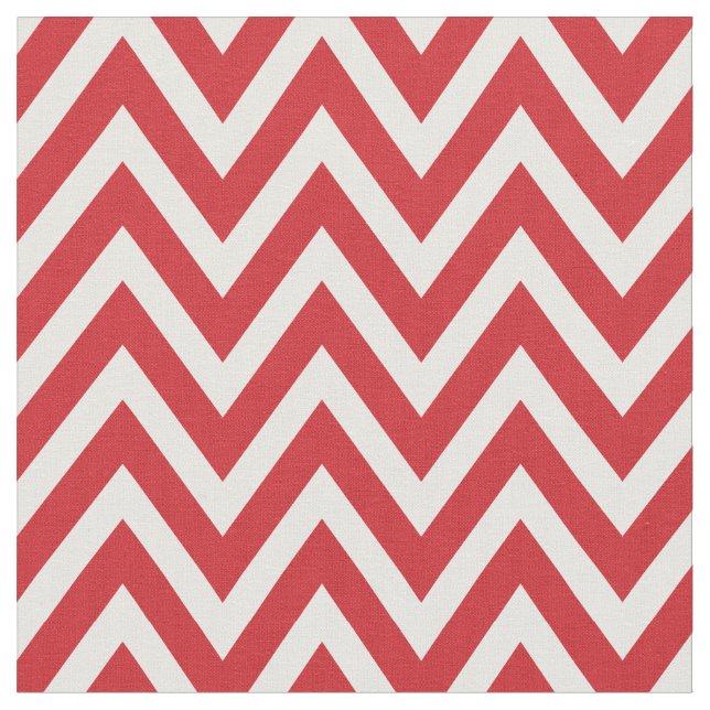 Tela Bandas de Chevron Rojo Moderno (De cerca)